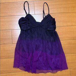 Purple and Black Spaghetti Strap Top